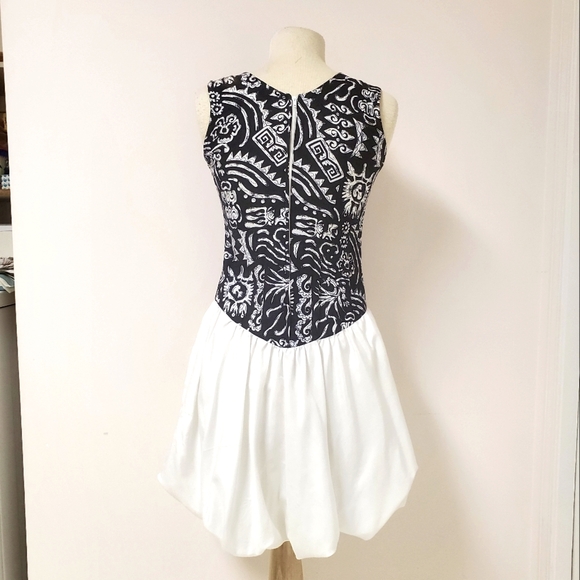 80s Cropped Jacket & Dropped Waist Balloon Dress 2-Piece Set - Picture 6 of 6